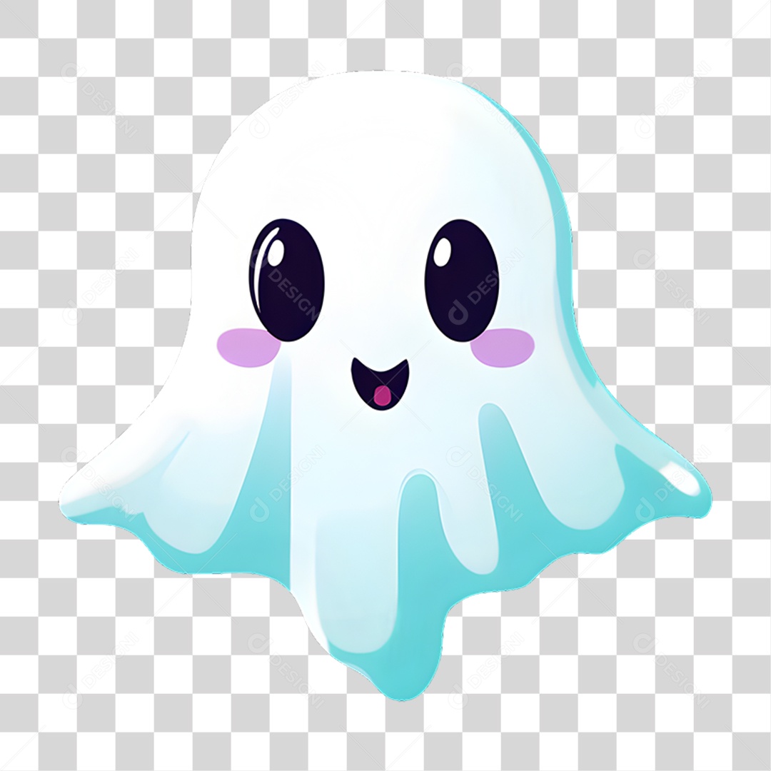 Fantasma de Halloween Elemento 3D para Composição PNG Transparente