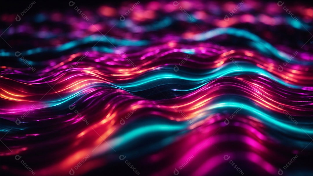 Ondas de luz abstrata colorida.