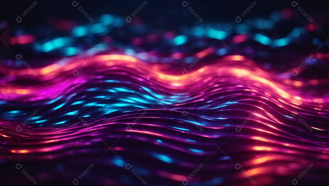 Ondas de luz abstrata colorida.