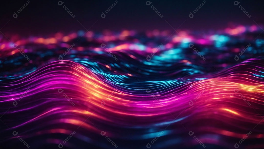 Ondas de luz abstrata colorida.