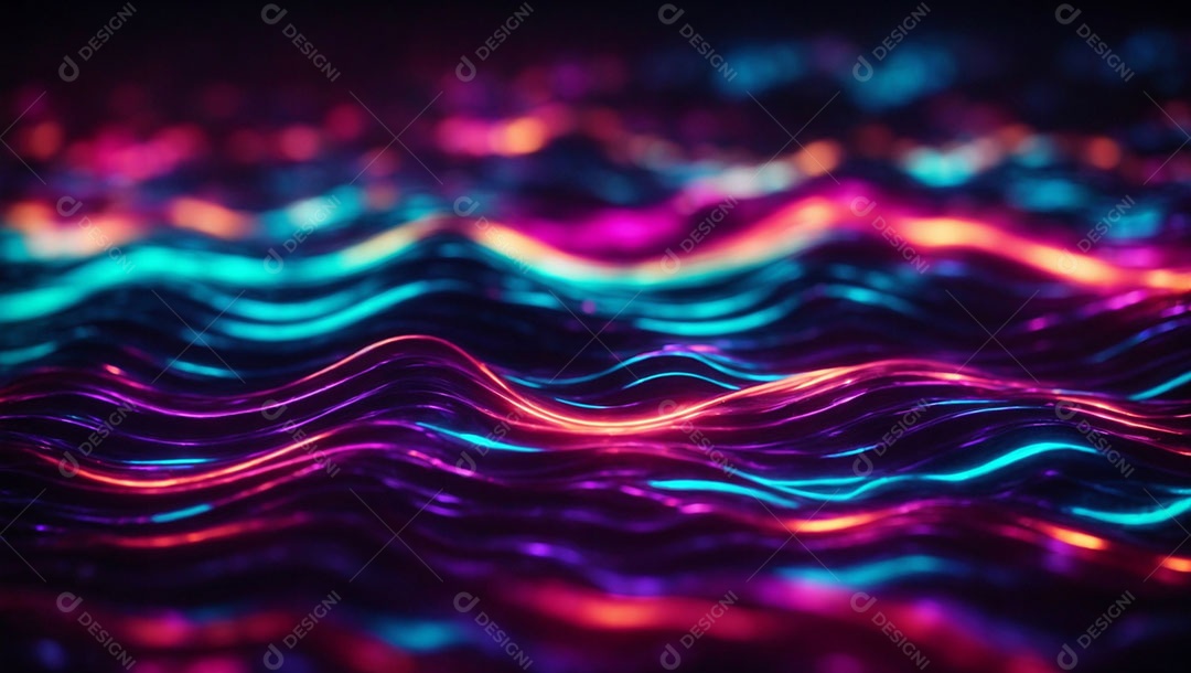 Ondas de luz abstrata colorida.
