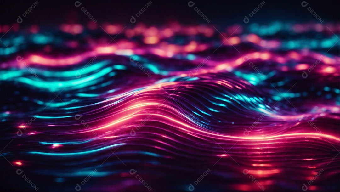 Ondas de luz abstrata colorida.