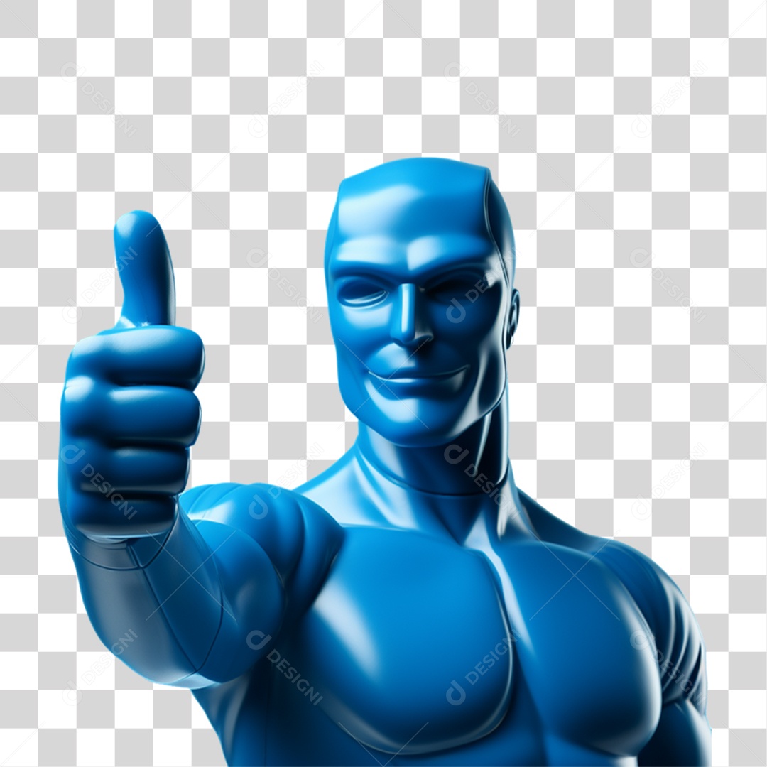 Estátua de Homem Simbolizando Novembro Azul PNG Transparente