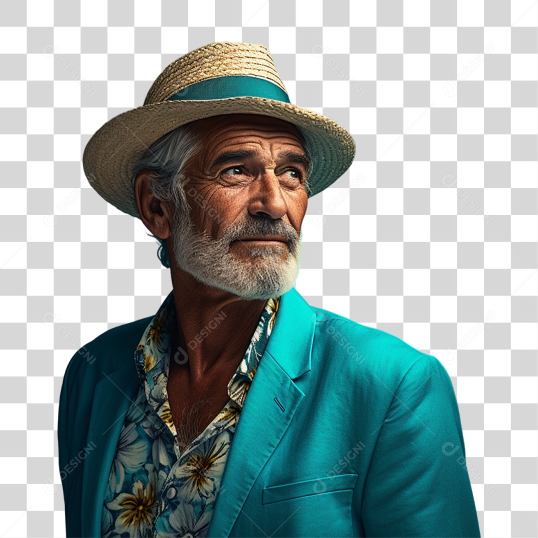 Homem de Camisa Azul Para Conscientização de Novembro Azul PNG Transparente