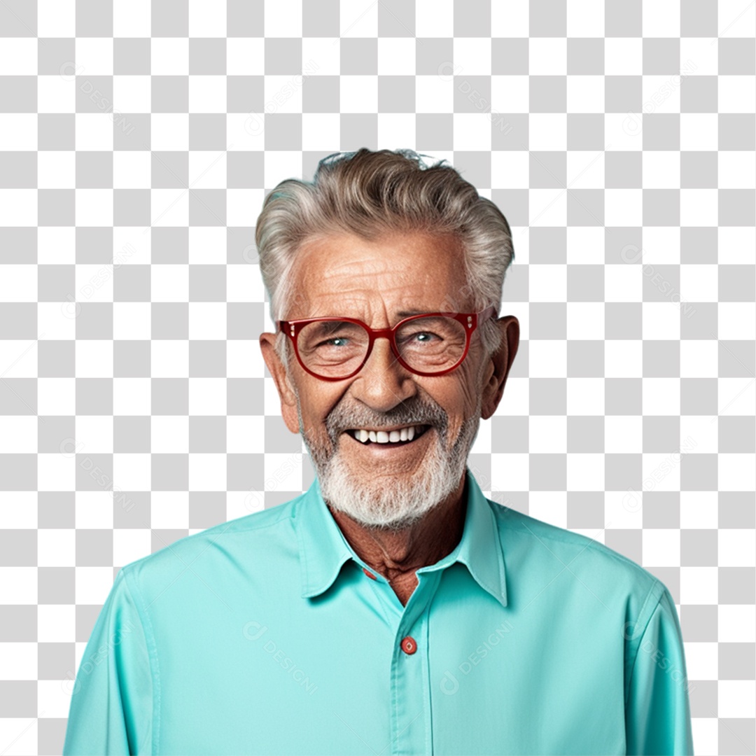 Homem de Camisa Azul Para Conscientização de Novembro Azul PNG Transparente