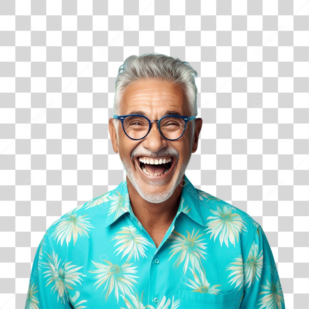 Homem de Camisa Azul Para Conscientização de Novembro Azul PNG Transparente