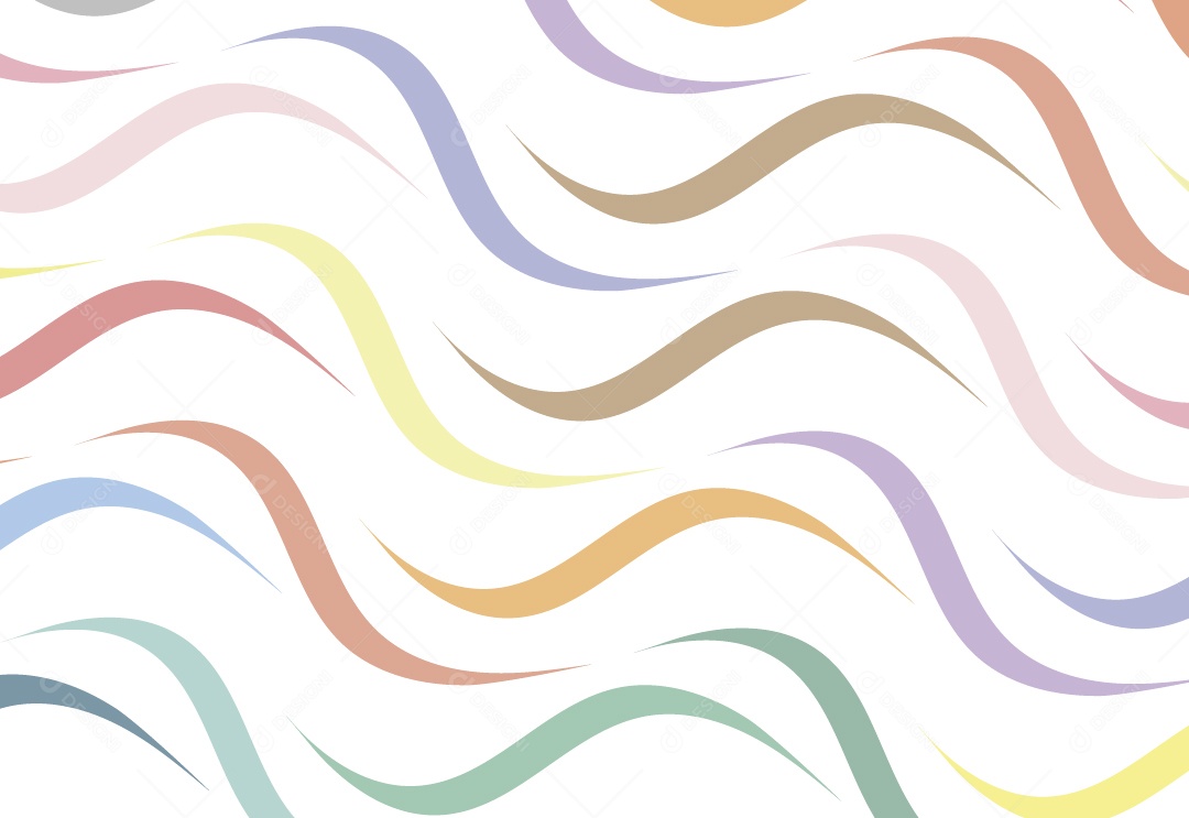 Padrão de Linhas Onduladas Coloridas Vetor EPS