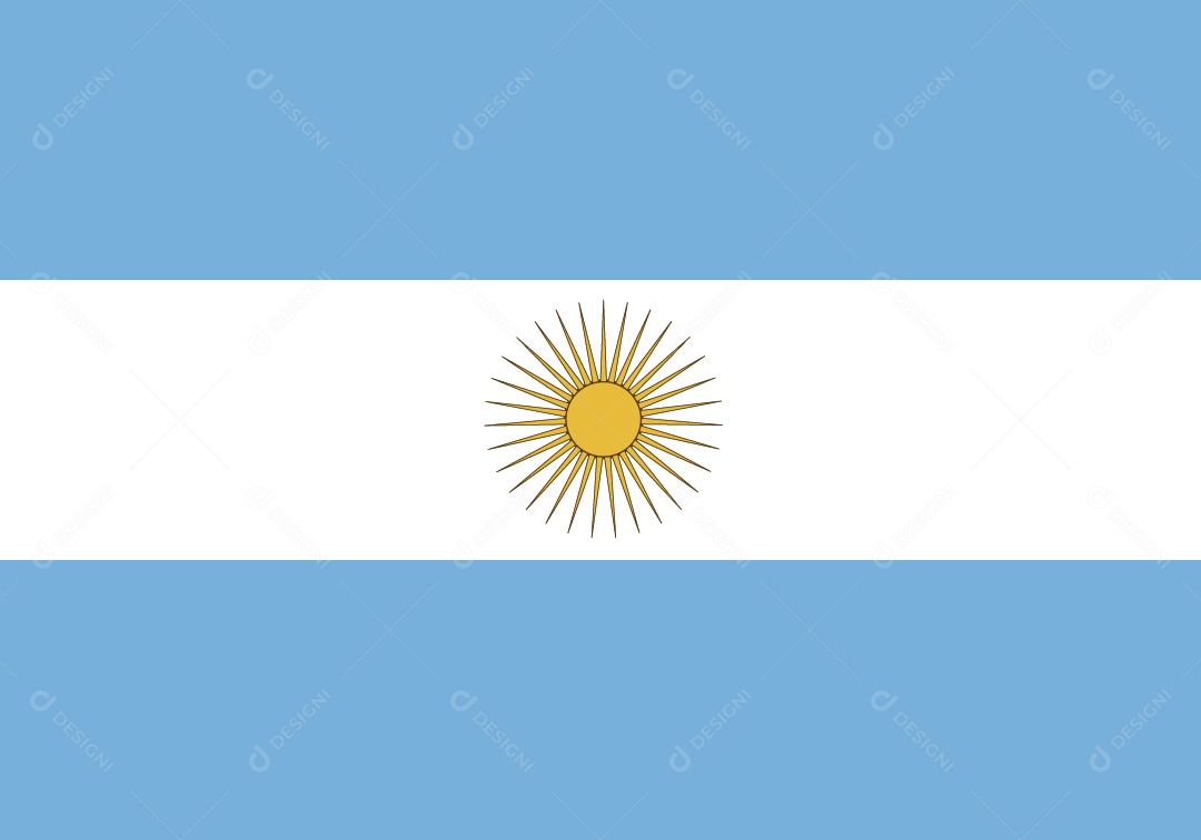 Bandeira da Argentina Ilustração Vetor EPS