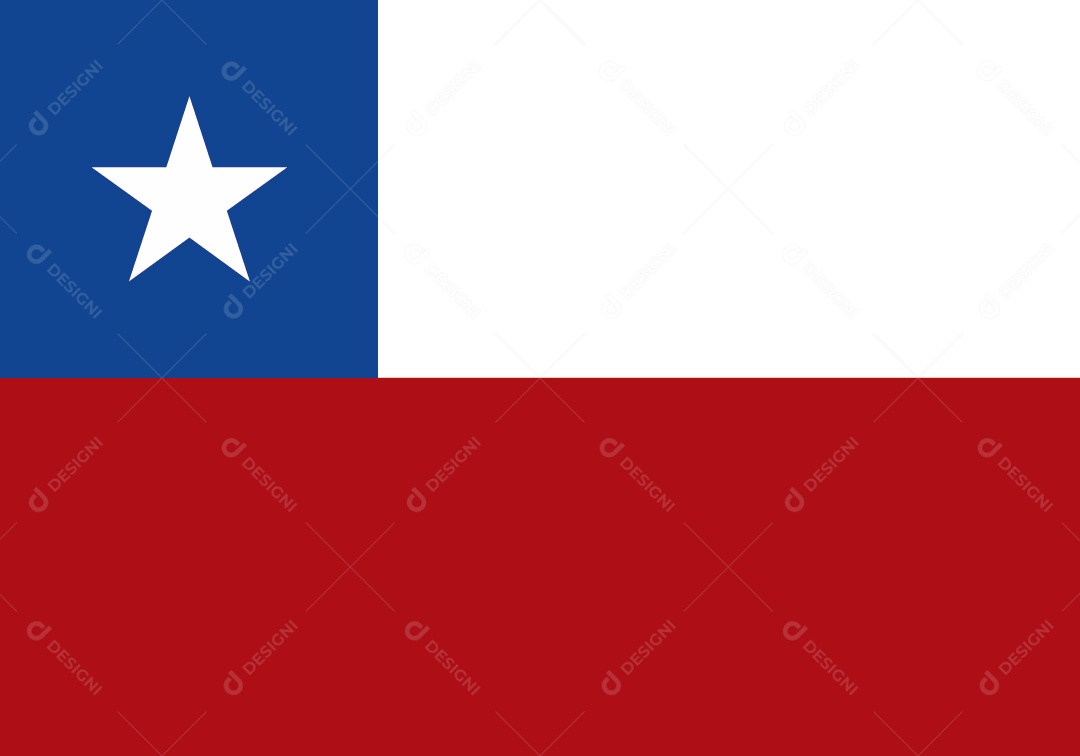 Bandeira do Chile Ilustração Vetor EPS