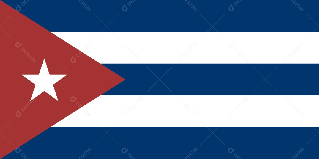 Bandeira de Cuba Ilustração Vetor EPS