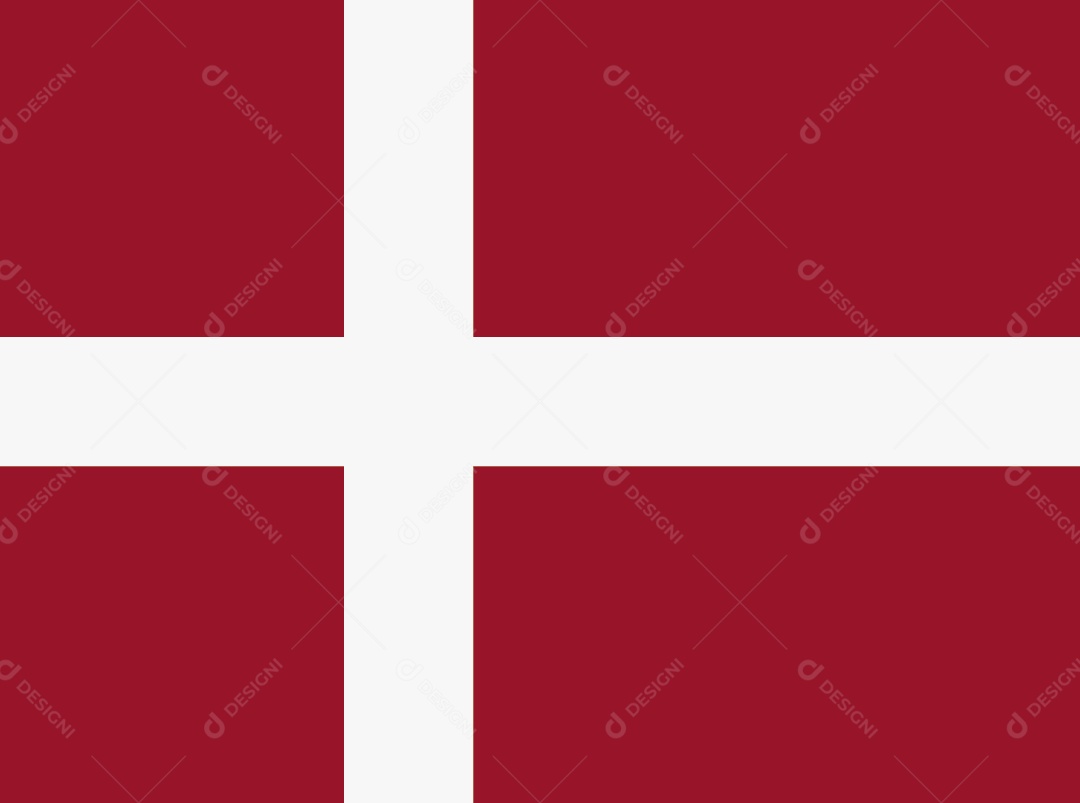 Bandeira da Dinamarca Ilustração Vetor EPS