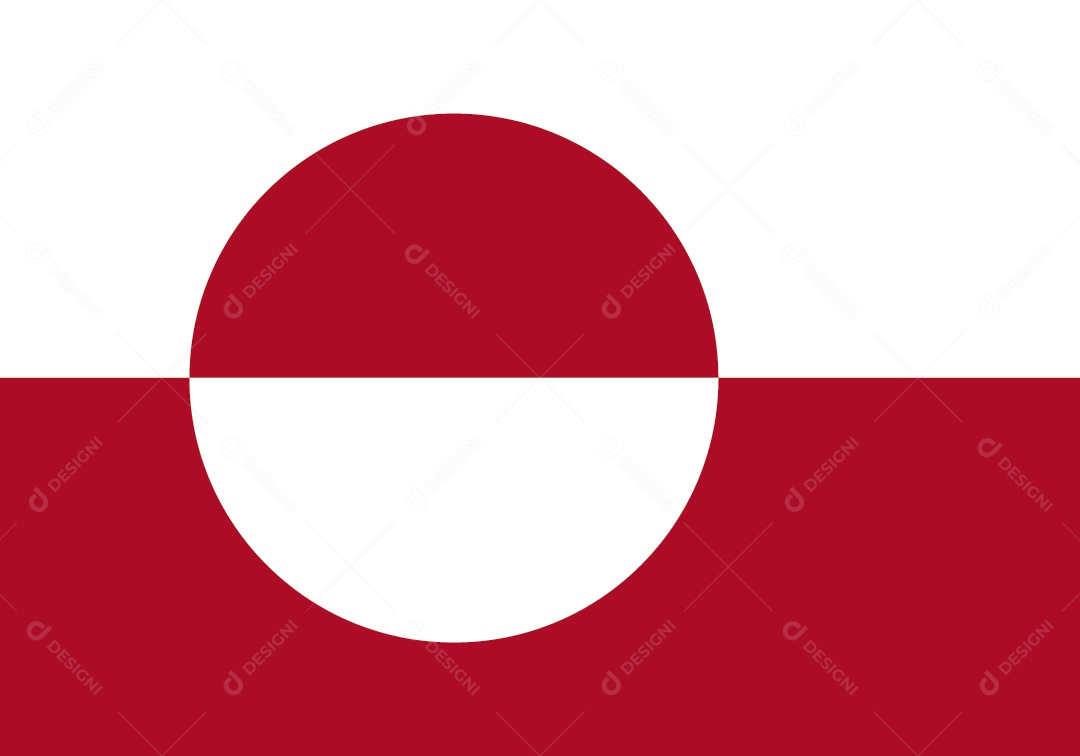 Bandeira da Groenlândia Ilustração Vetor EPS