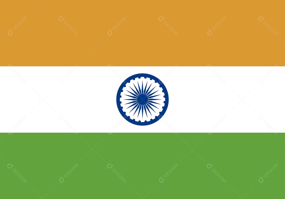 Bandeira da Índia Ilustração Vetor EPS
