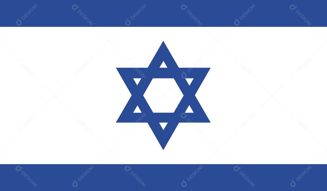 Bandeira de Israel Ilustração Vetor EPS