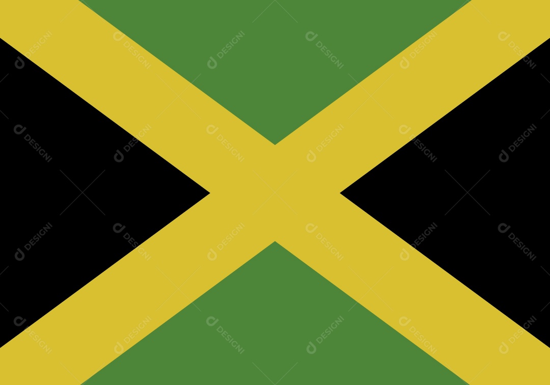 Bandeira da Jamaica Ilustração Vetor EPS
