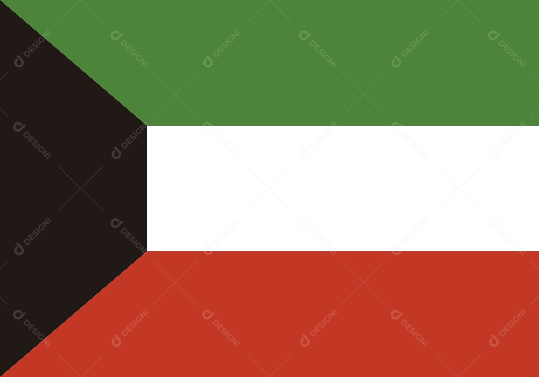 Bandeira do Kuwait Ilustração Vetor EPS
