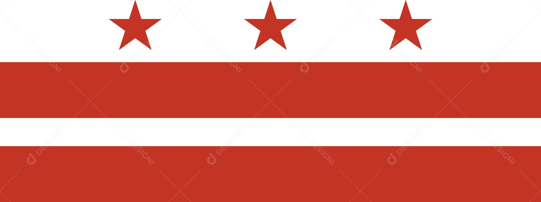 Bandeira do Distrito de Columbia Ilustração Vetor EPS
