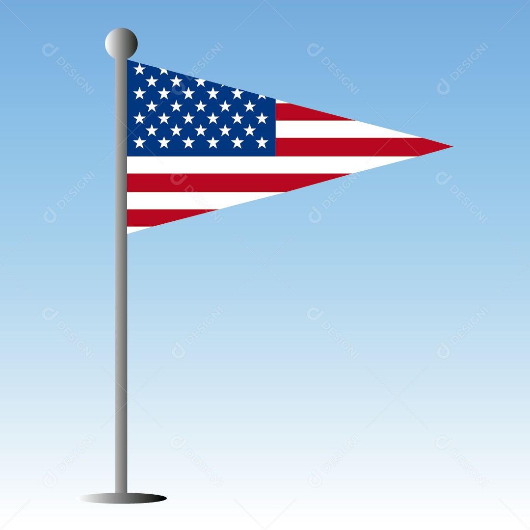 Bandeira dos Estados Unidos Ilustração Vetor EPS