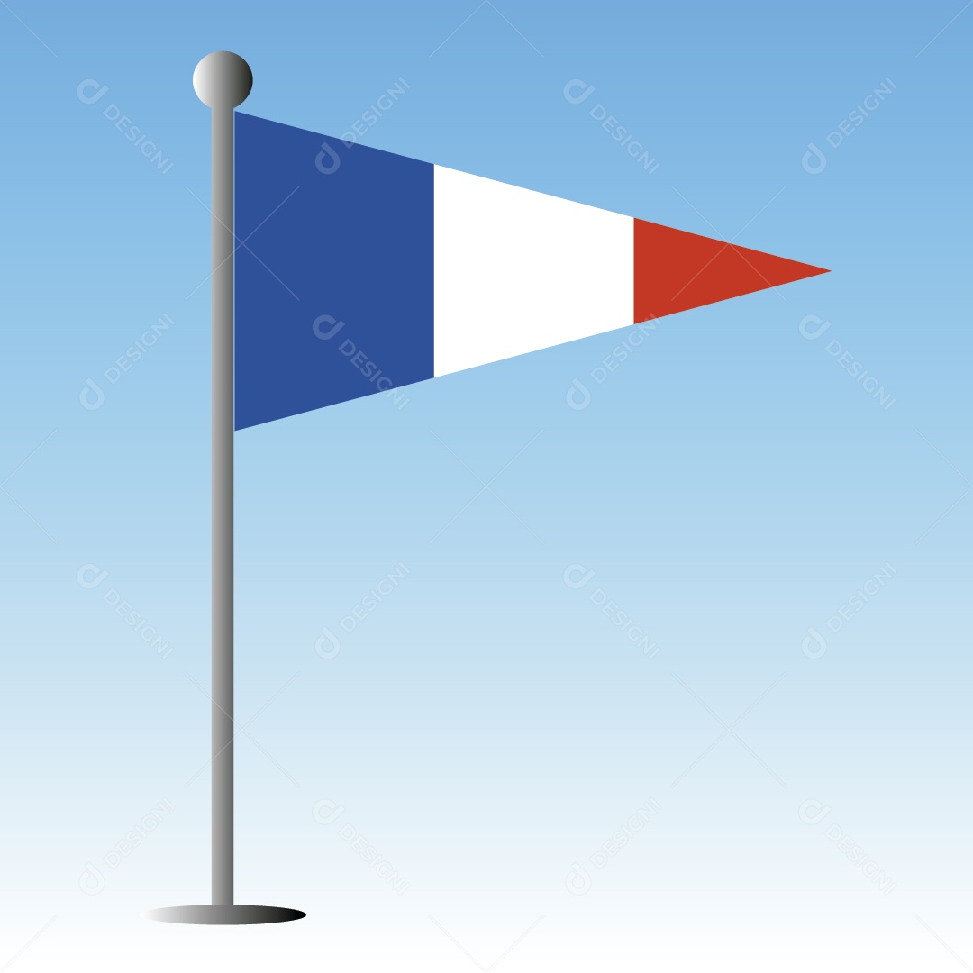 Bandeira da França Ilustração Vetor EPS