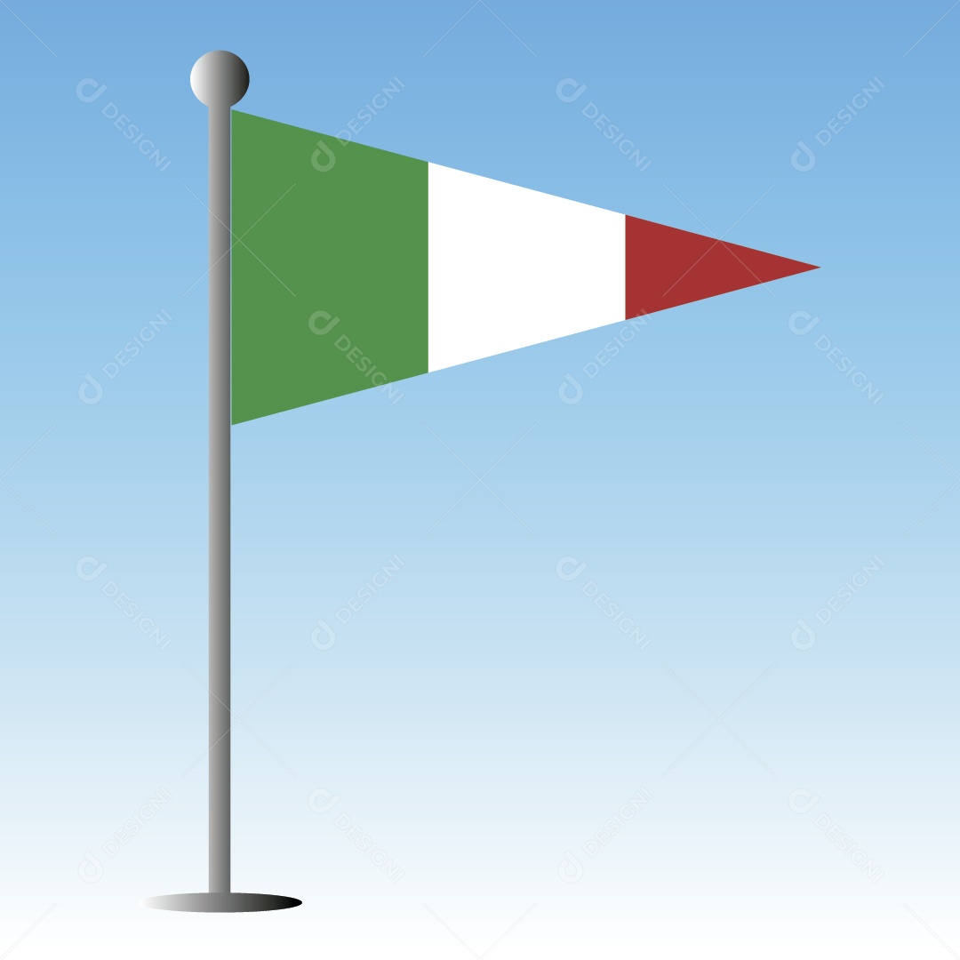 Bandeira da Itália Ilustração Vetor EPS