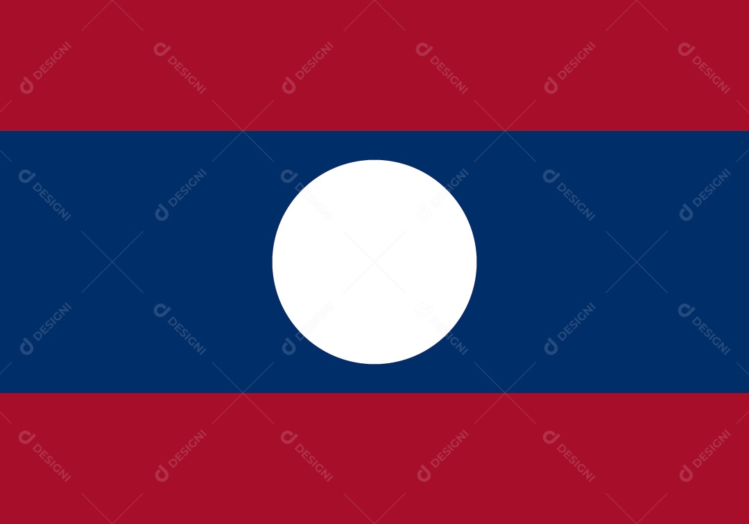 Bandeira do Laos Ilustração Vetor EPS