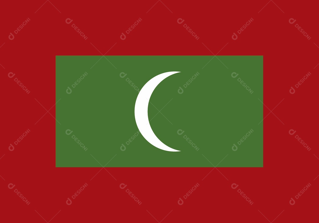 Bandeira das Maldivas Ilustração Vetor EPS