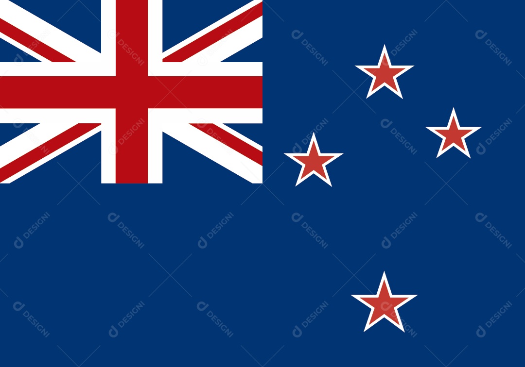 Bandeira da Nova Zelândia Ilustração Vetor EPS