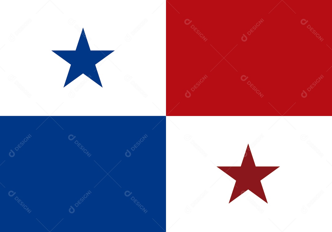 Bandeira do Panamá Ilustração Vetor EPS