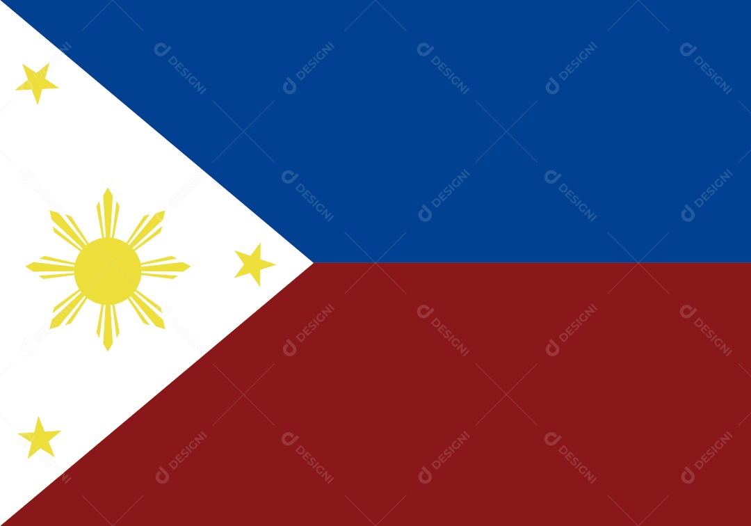 Bandeira das Filipinas Ilustração Vetor EPS