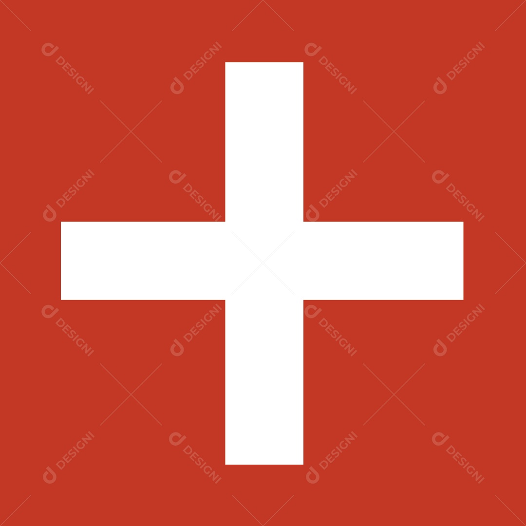 Bandeira da Suíça Ilustração Vetor EPS