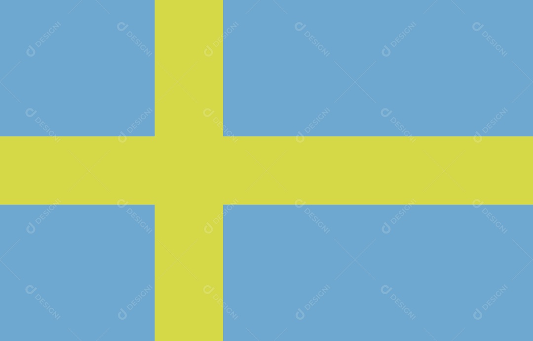 Bandeira da Suécia Ilustração Vetor EPS