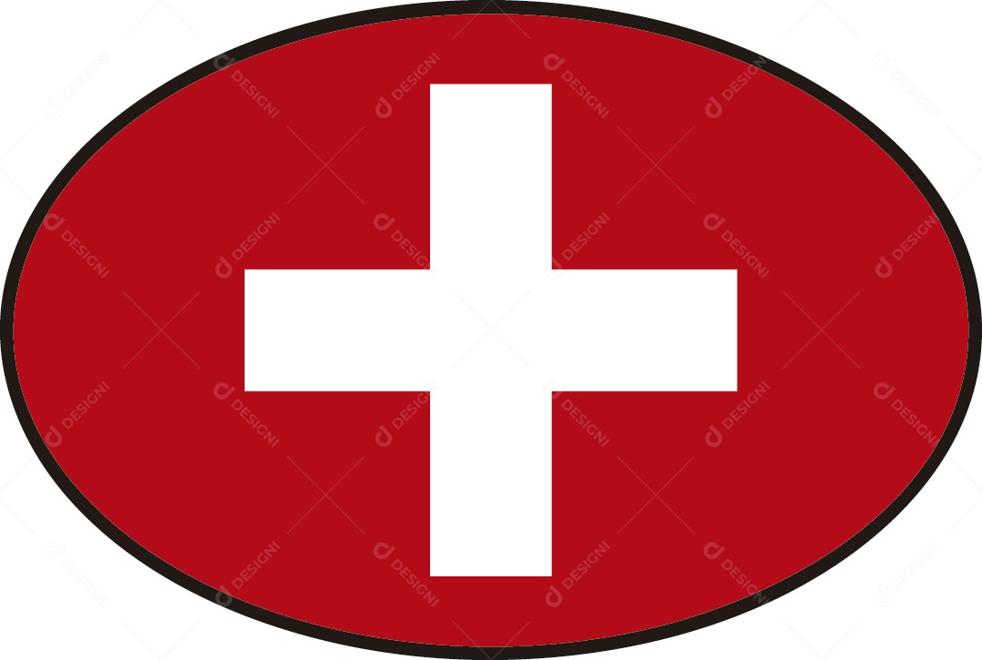 Bandeira da Suíça Ilustração Vetor EPS