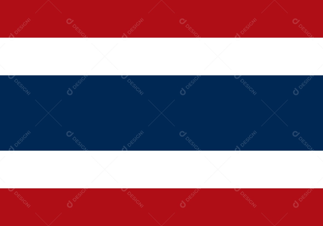 Bandeira da Tailândia Ilustração Vetor EPS