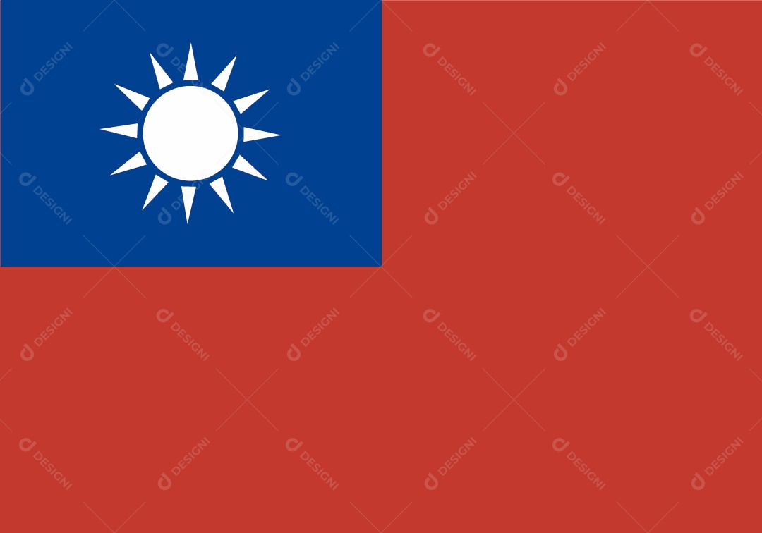 Bandeira de Taiwan Ilustração Vetor EPS