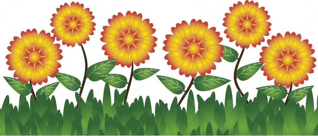 Campo de Girassol Ilustração Vetor EPS