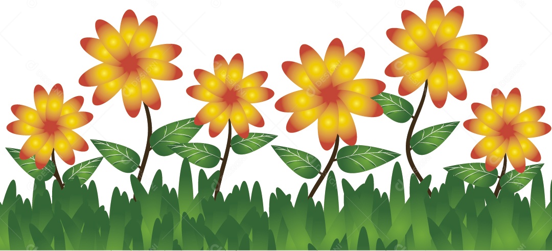 Campo de Girassol Ilustração Vetor EPS