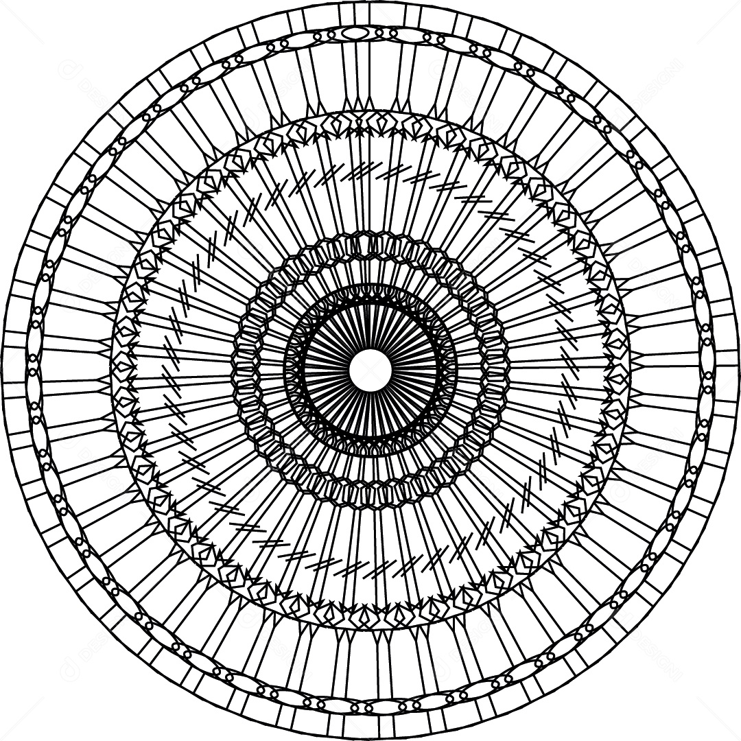 Mandala Desenho Vetor EPS