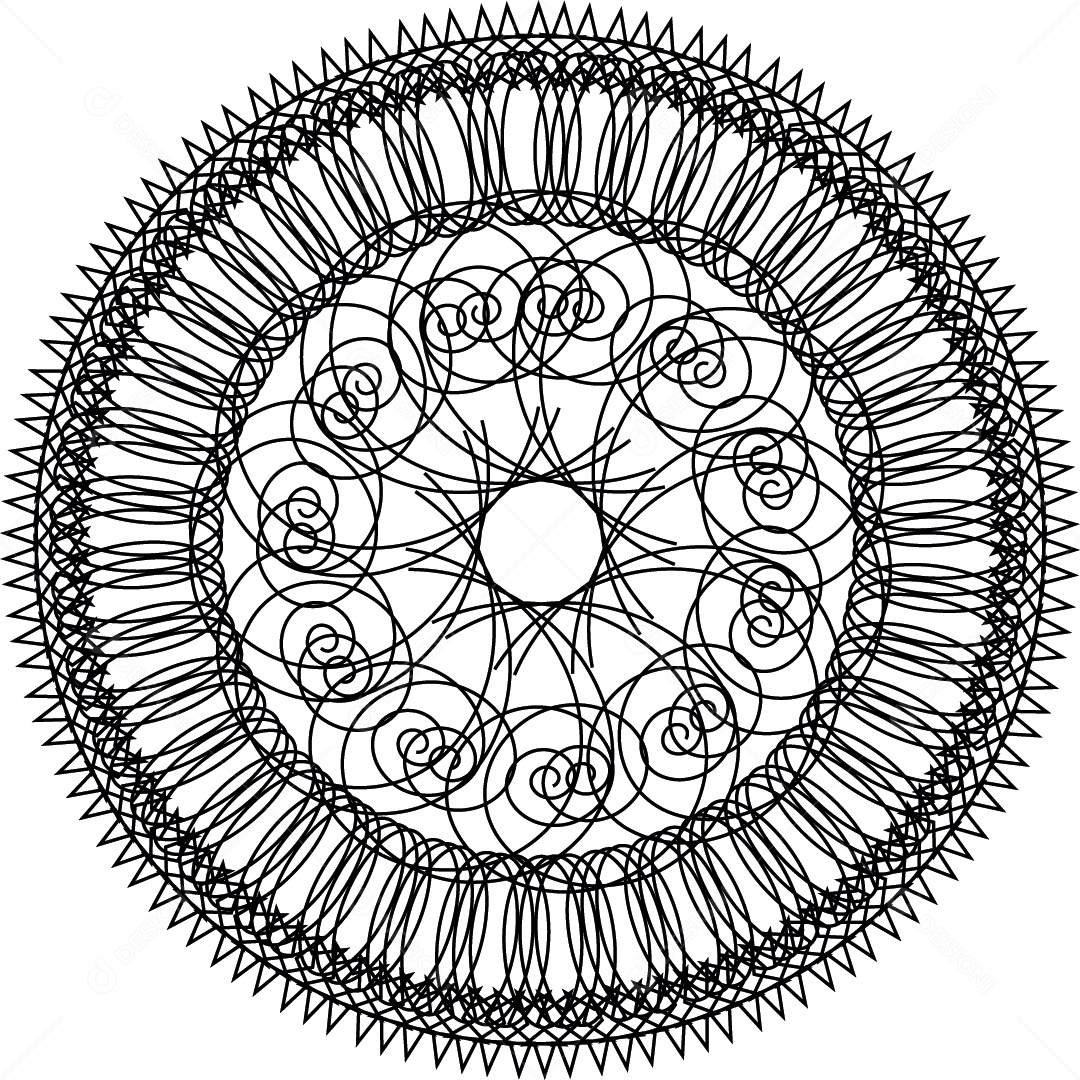 Mandala Desenho Vetor EPS