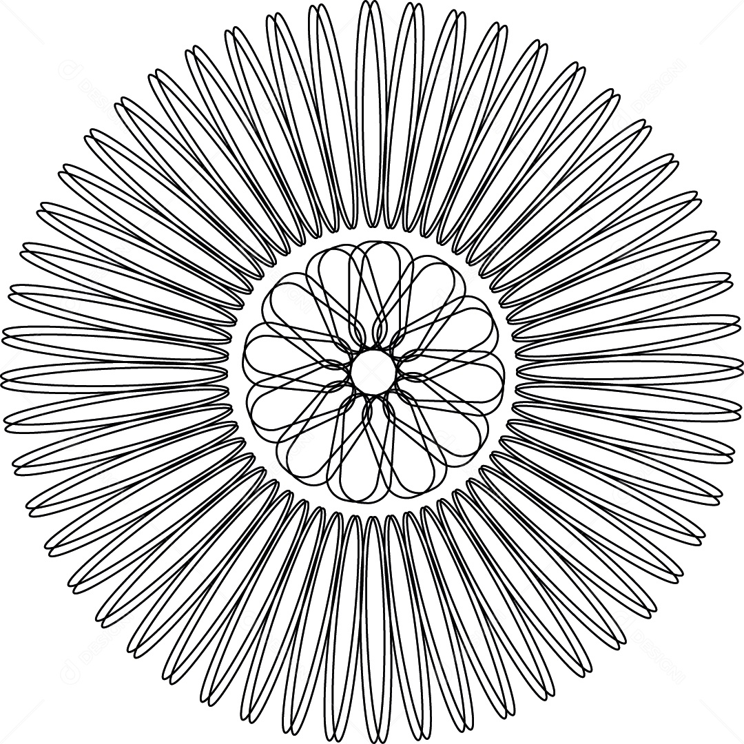 Mandala Desenho Vetor EPS