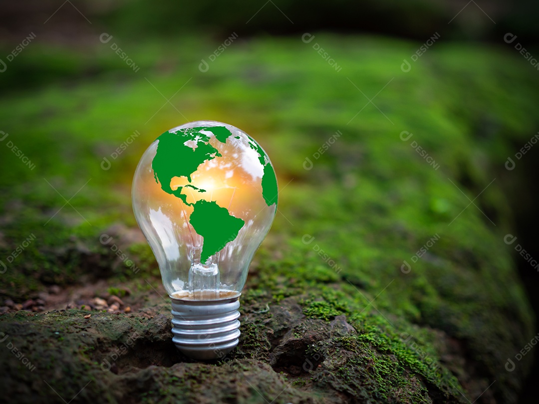 Conceito de energia renovável, proteção ambiental e fontes de energia renováveis ​​sustentáveis.
