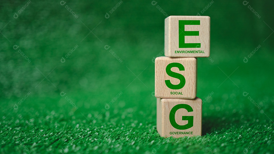 Conceito ESG para meio ambiente, sociedade e governança sustentável. empresa responsável ambiental.