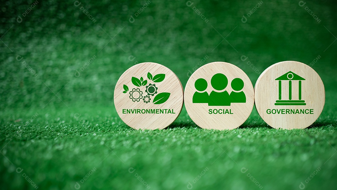 Conceito ESG para meio ambiente, sociedade e governança sustentável. empresa responsável ambiental.