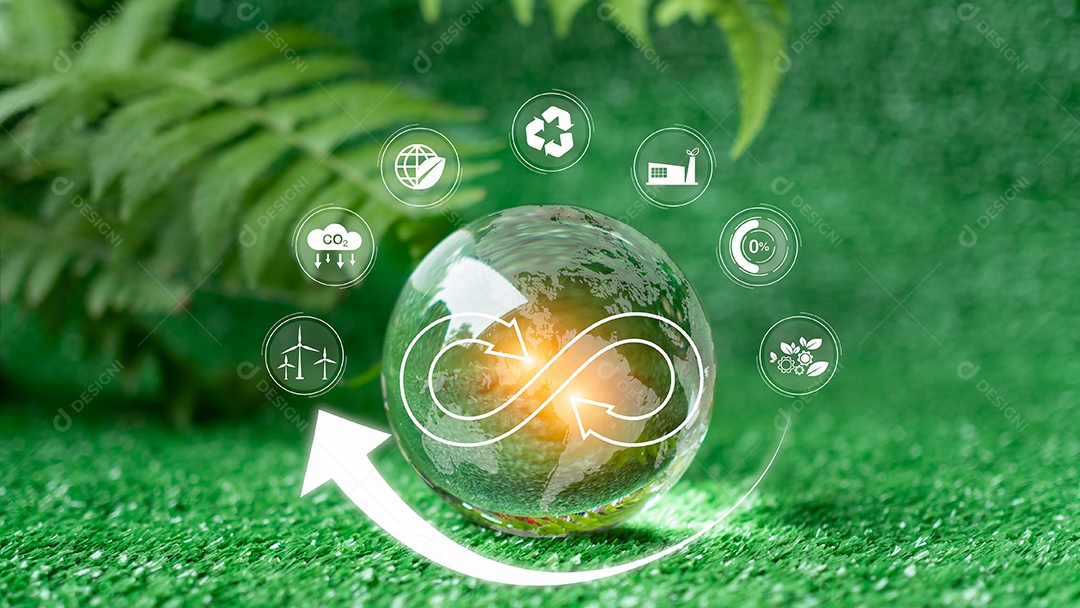 Conceito de redução de emissões de CO2, ambiente limpo e amigável sem emissões de dióxido de carbono.