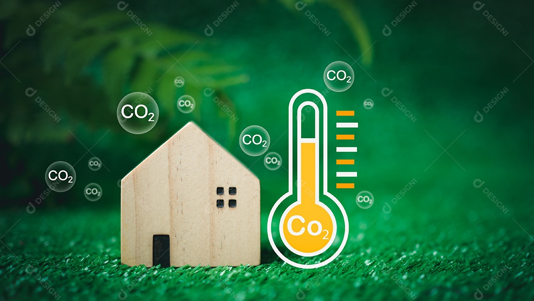 Conceito de redução de emissões de CO2, ambiente limpo e amigável sem emissões de dióxido de carbono.