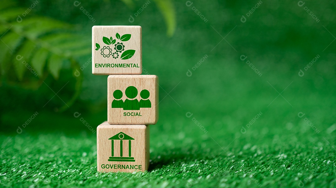 Conceito ESG para meio ambiente, sociedade e governança sustentável.