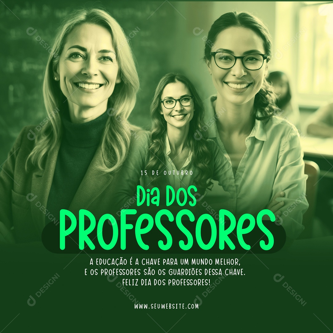 Dia dos Professores 15 de Outubro Social Media PSD Editável