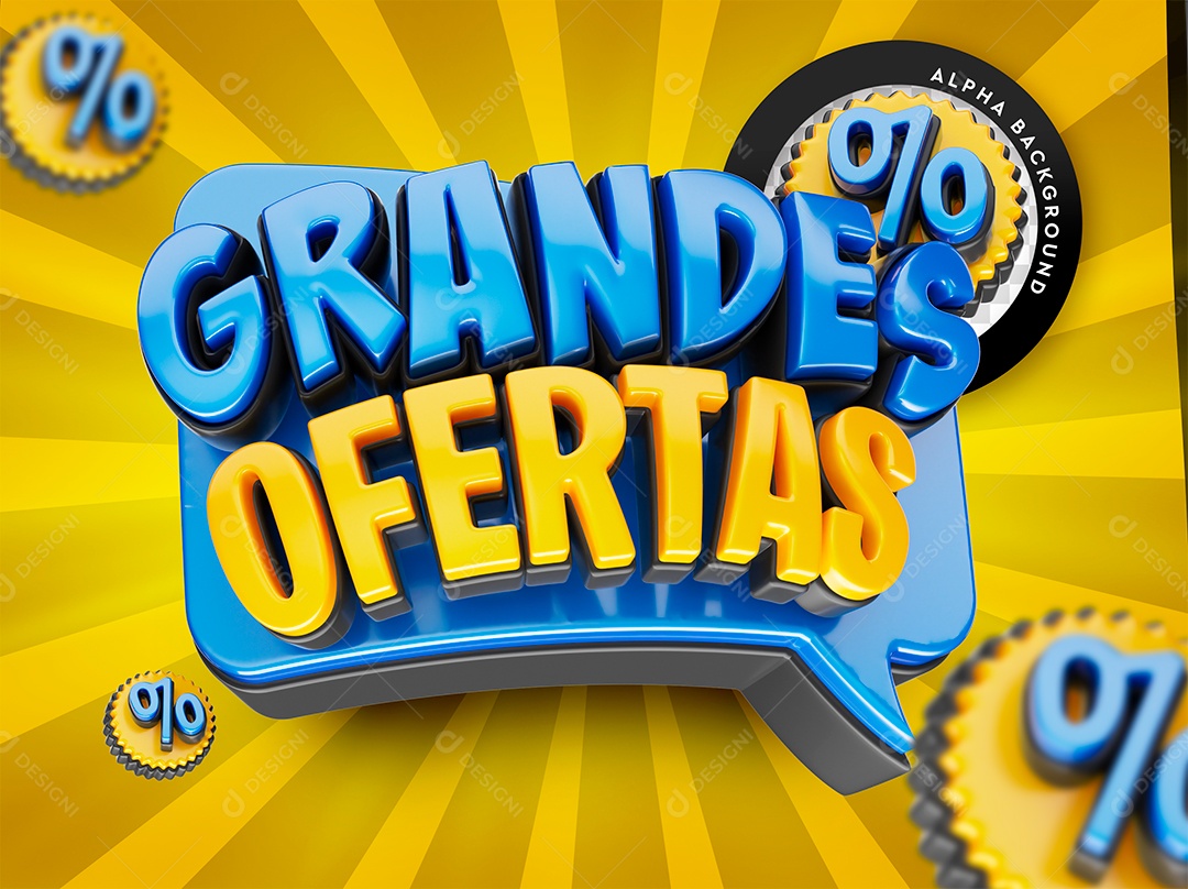 Grandes Ofertas Selo 3D Para Composição PSD