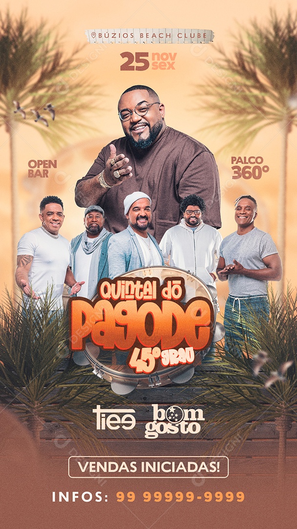 Flyer Story Quintal Do Pagode Social Media PSD Editável