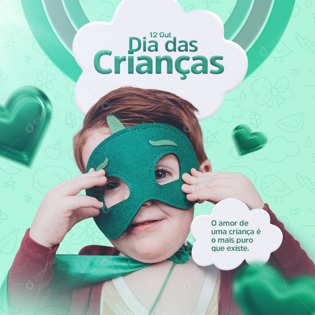 Social Media Dia Das Crianças Mais Puro Que Existe PSD Editável