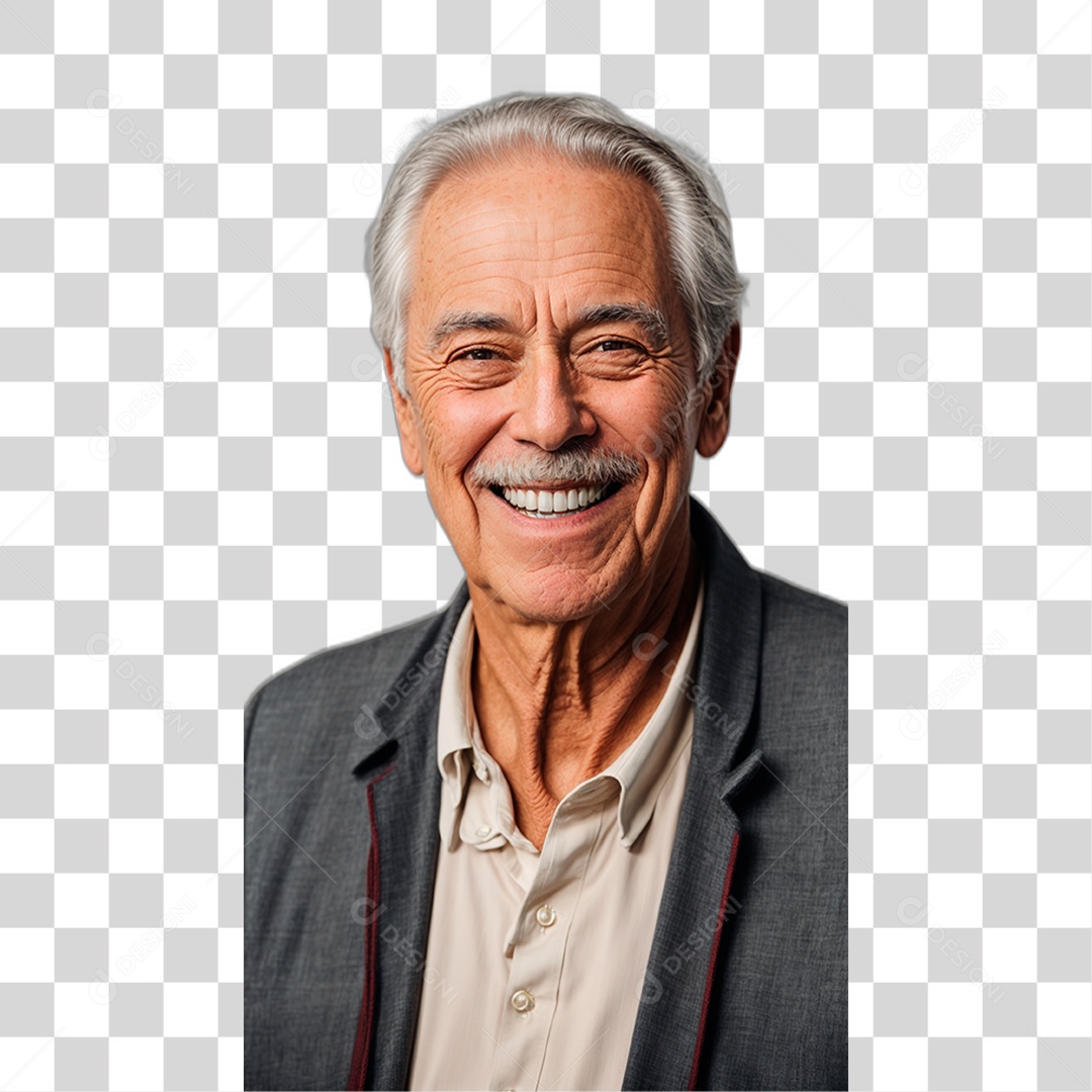 Homem Senhor Velho Alegre PNG Transparente